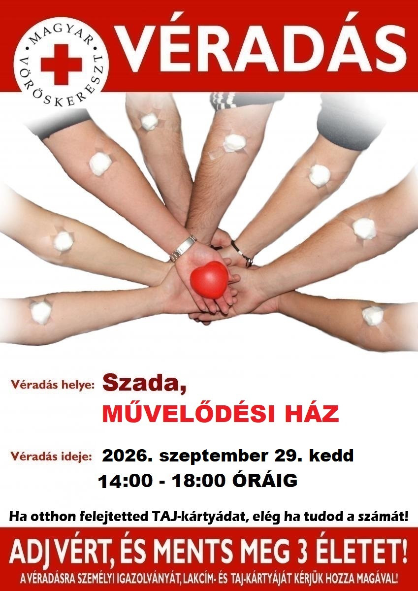 Véradás a Faluházban szeptember 29