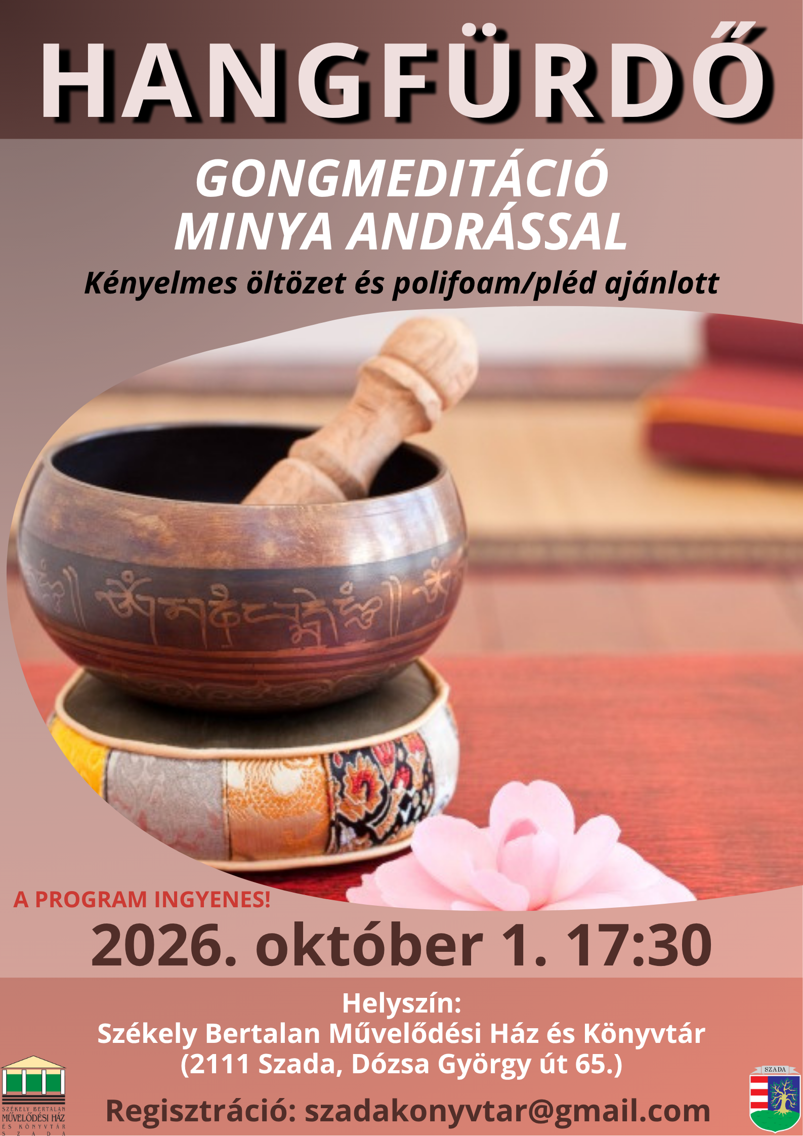 Hangfrüdő Gongmeditáció Minya Andrással október 1